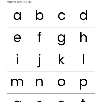 Printable Lowercase Alphabet Letters 26 Letters a z Memozor