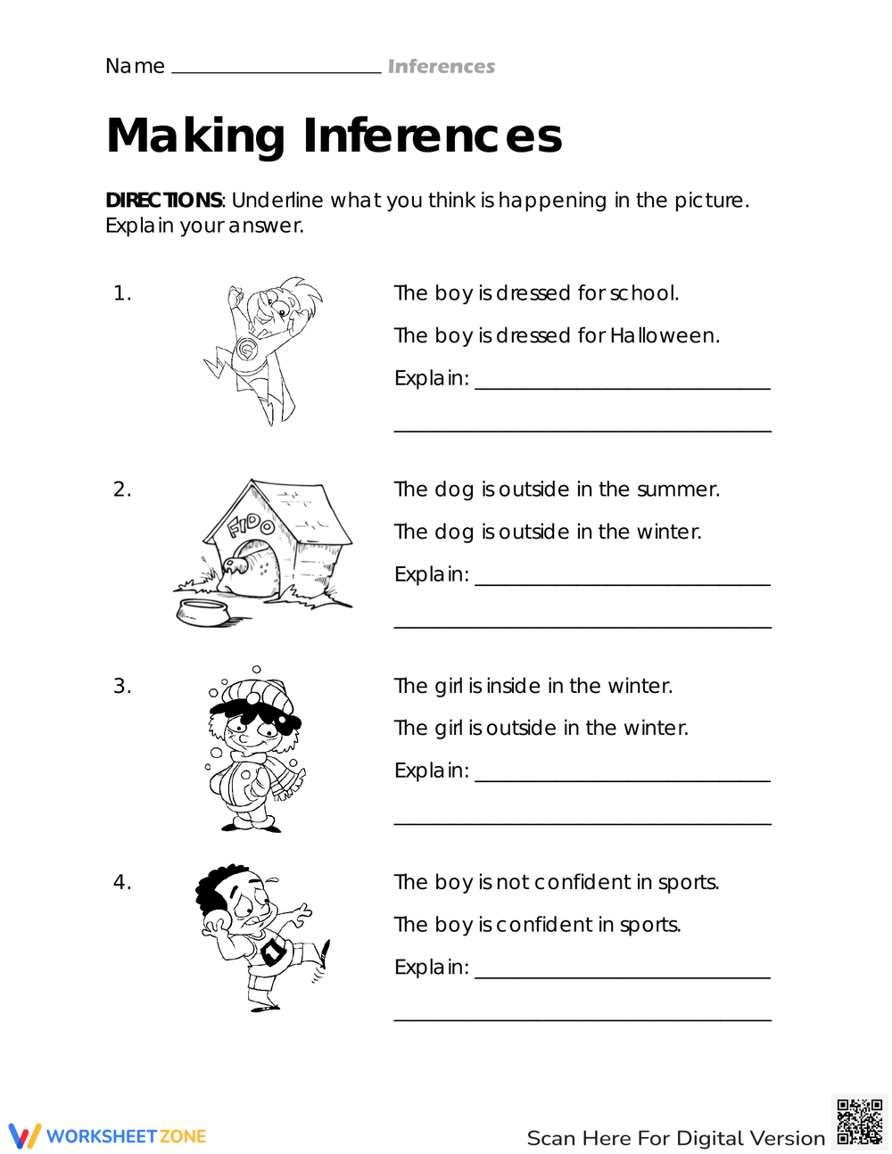 making inferences worksheets with answers pdf