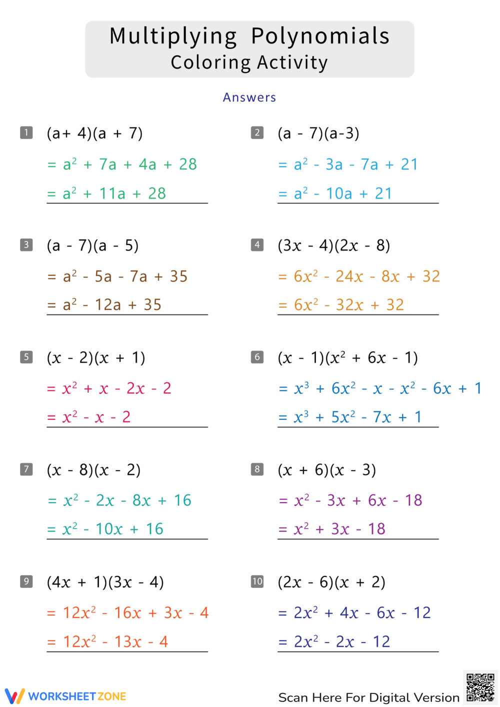 multiplying polynomials worksheet with answers pdf