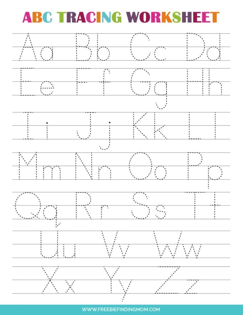 lowercase tracing worksheet