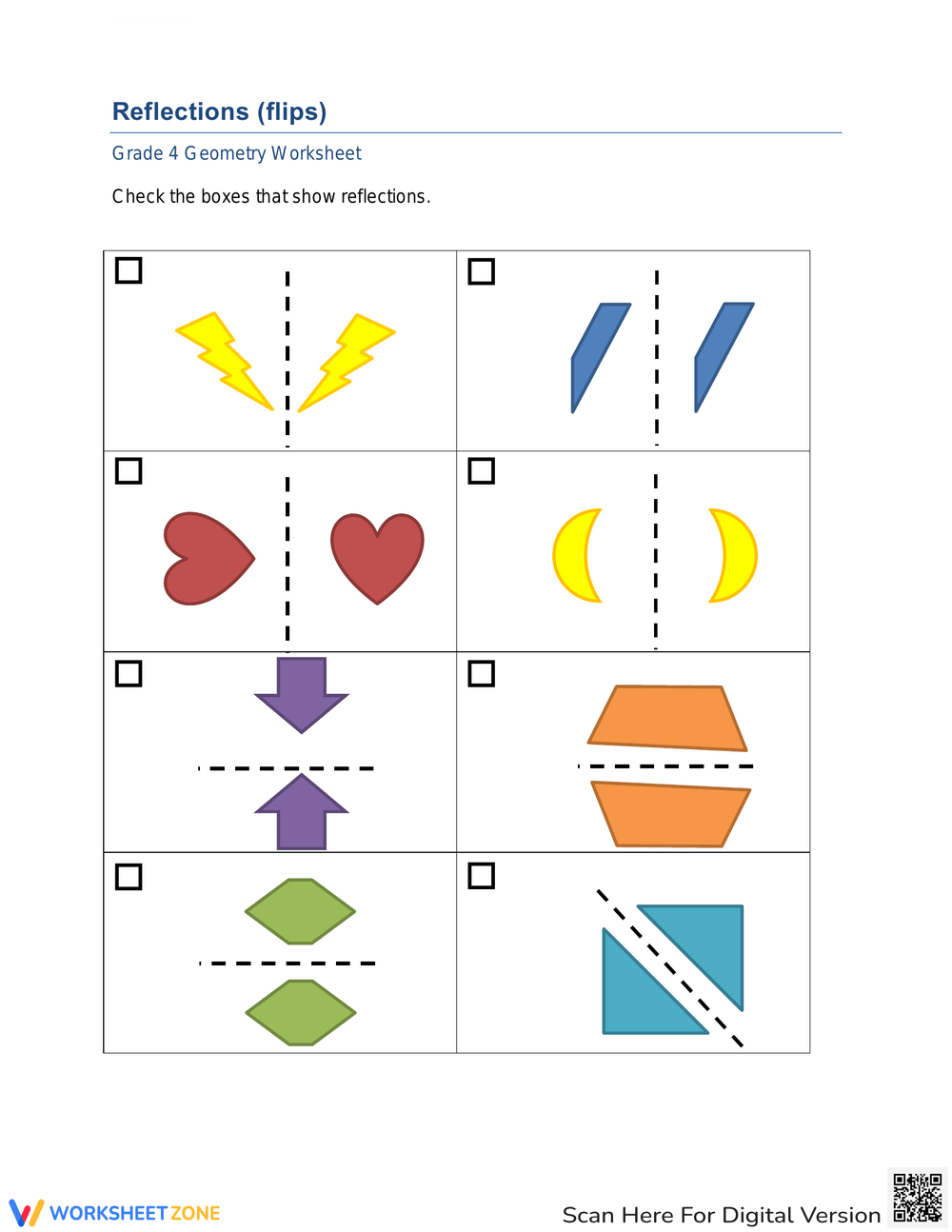 Printable Reflections Worksheets Printable Reflections Worksheets