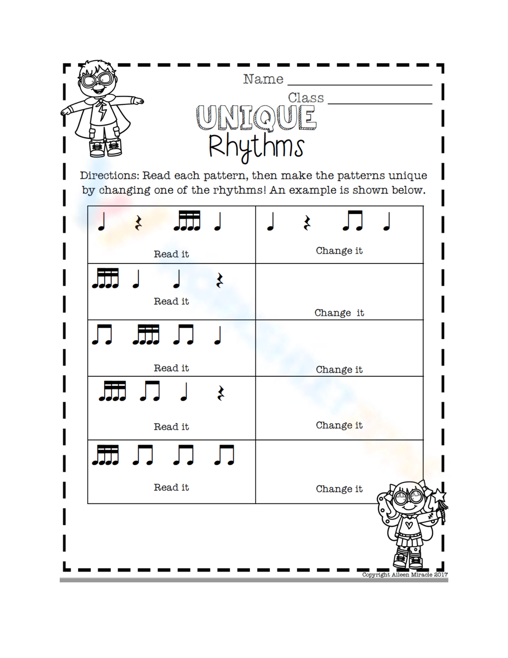Printable Rhythm Worksheets Printable Rhythm Worksheets