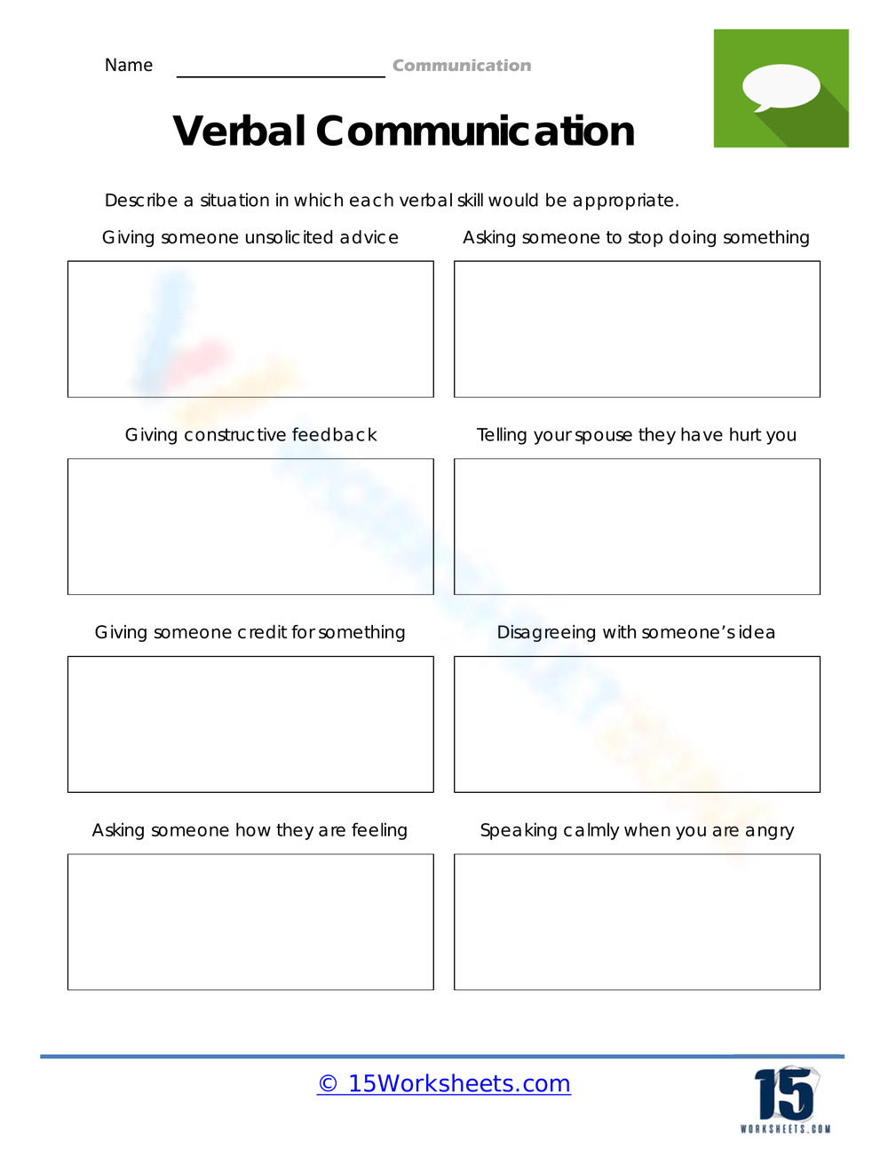 Printable Teaching Communication Skills Worksheets Printable Teaching Communication Skills Worksheets