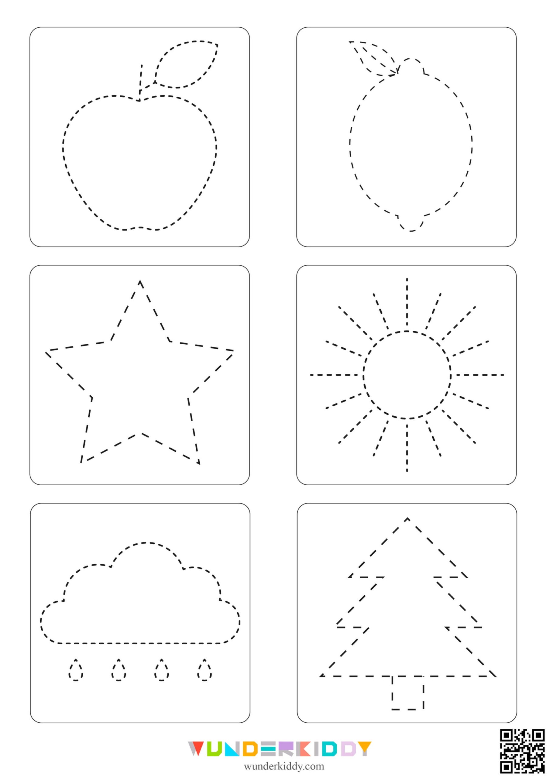 Printable Trace And Color Early Childhood Pre Writing Worksheet Printable Trace And Color Early Childhood Pre Writing Worksheet