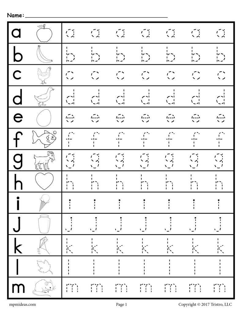 printable tracing alphabet
