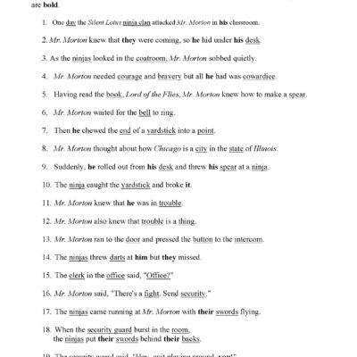 Proper Nouns Common Nouns And Pronouns With Ninjas Answers