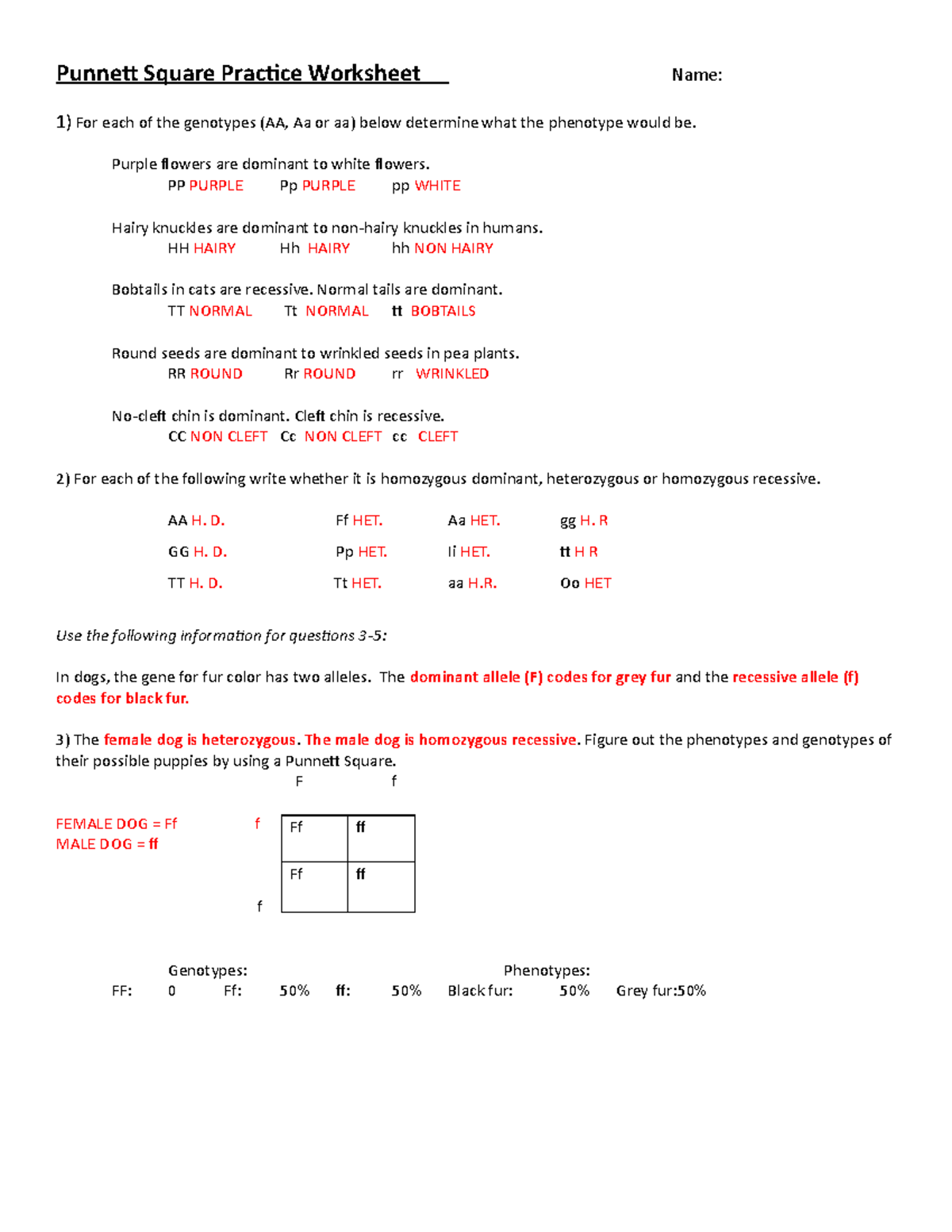 Punnett Square Practice Worksheet Answer Key 171e0l0 Studocu Punnett Square Practice Worksheet Answer Key 171e0l0 Studocu