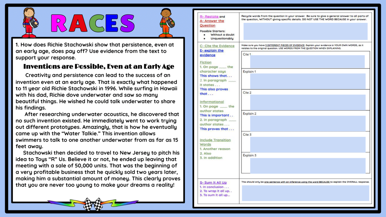 race strategy practice worksheets pdf