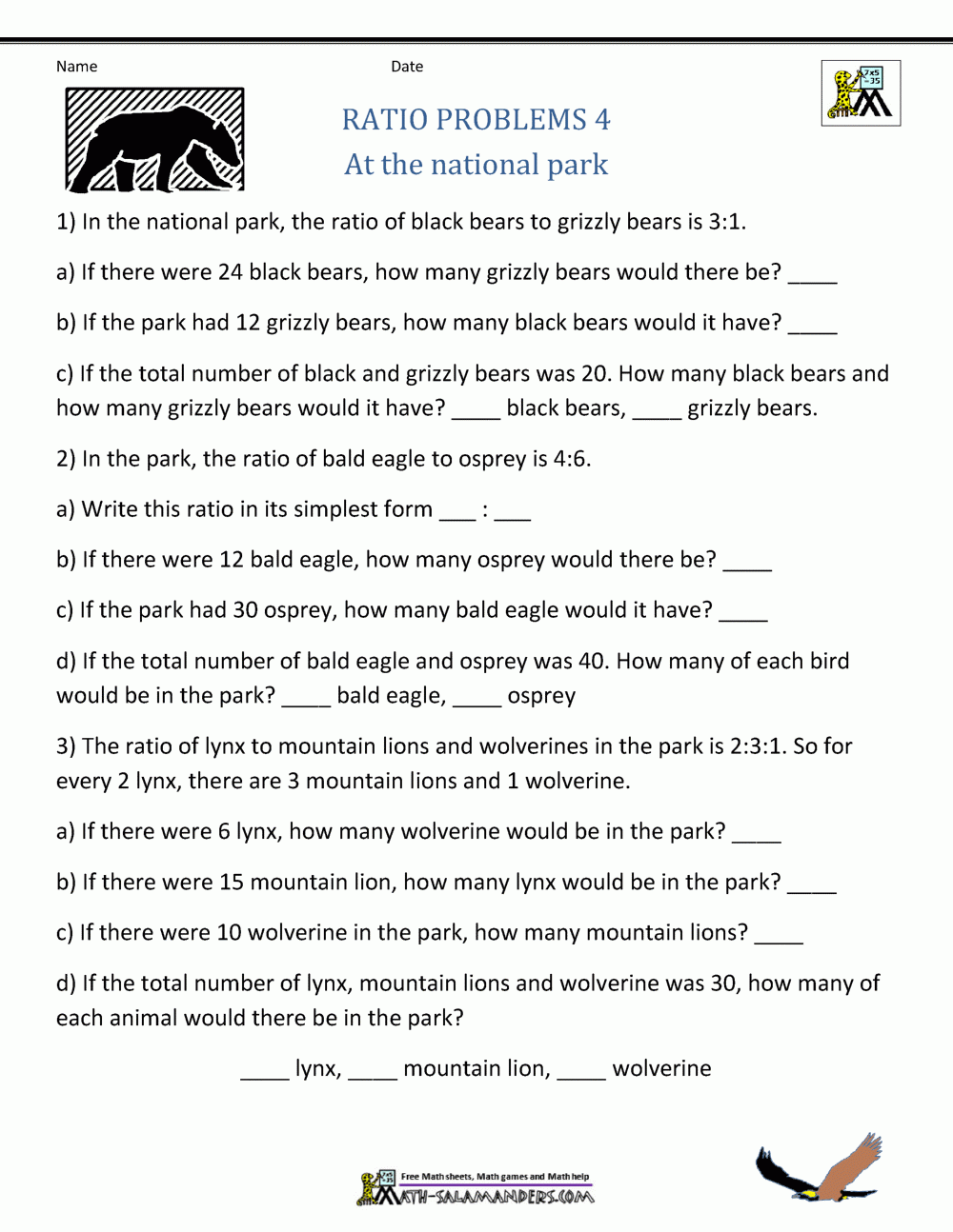 ratio worksheets grade 6 pdf