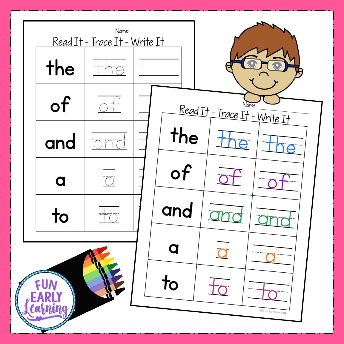kindergarten sight words worksheets pdf