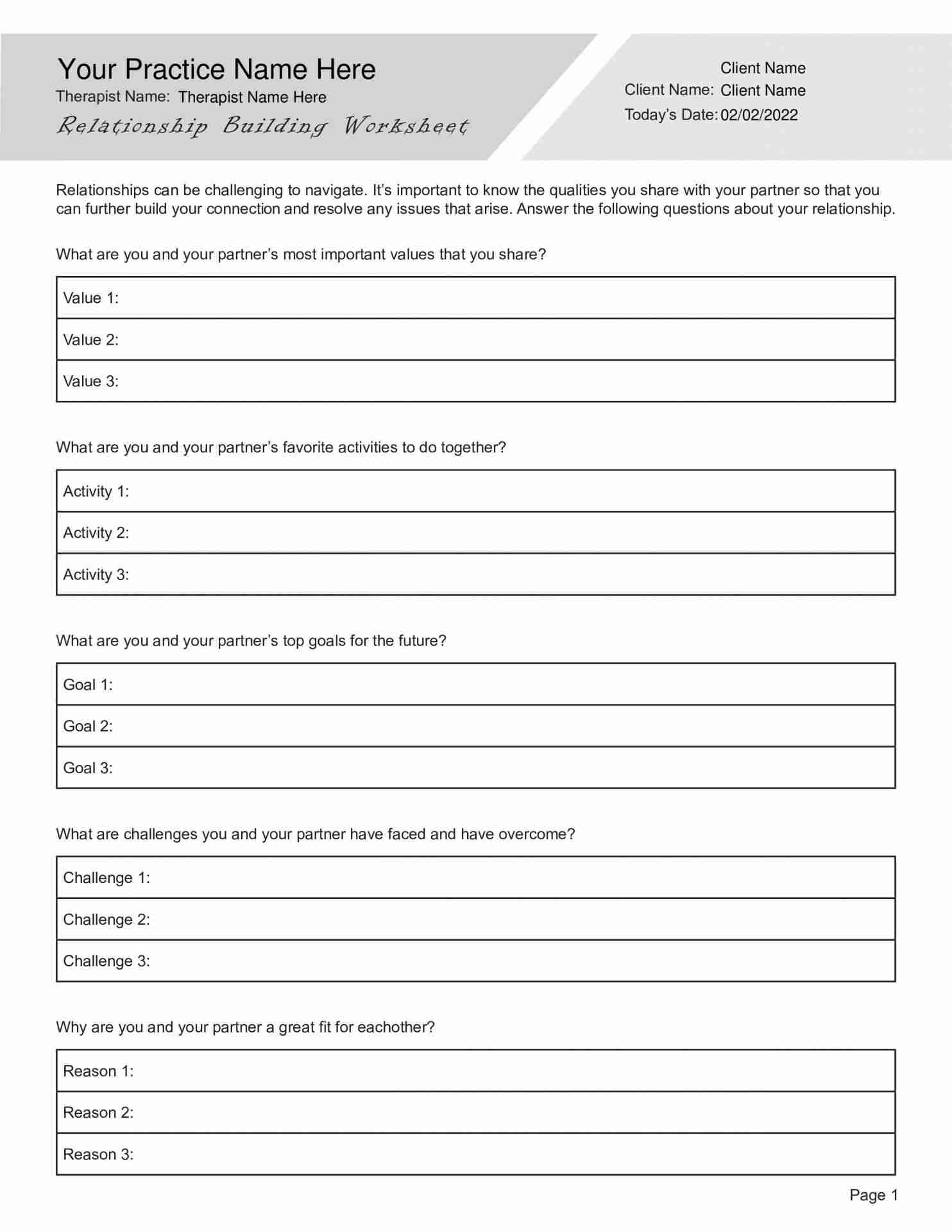 relationship worksheets for couples pdf relationship worksheets for couples pdf