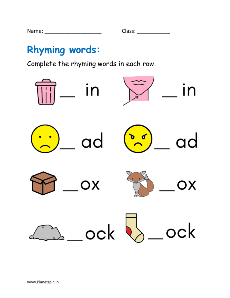 rhyming words worksheets pdf rhyming words worksheets pdf