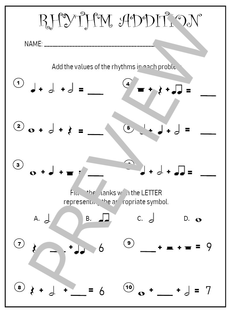 RHYTHM WORKSHEETS For Middle School General Music Made By Teachers RHYTHM WORKSHEETS For Middle School General Music Made By Teachers