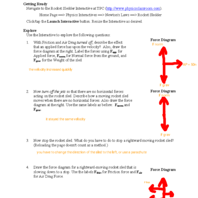 Rocket Sledder Study Guide Shereen Mayas Physics 101 Studocu
