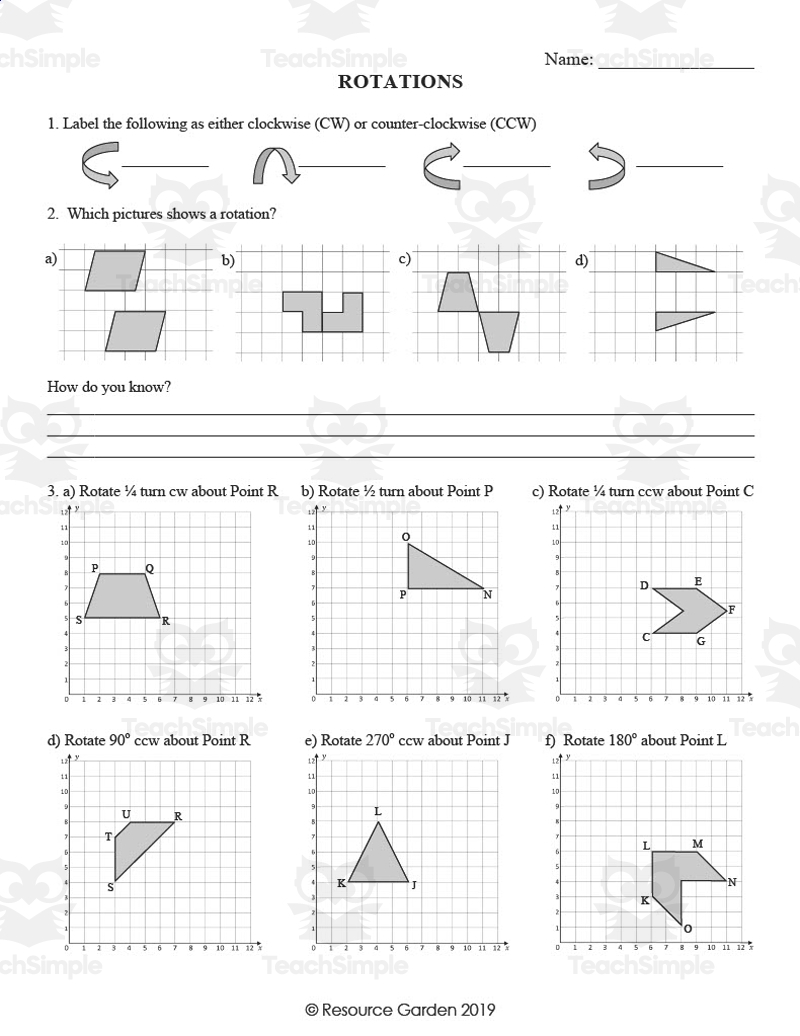 rotations worksheet pdf rotations worksheet pdf