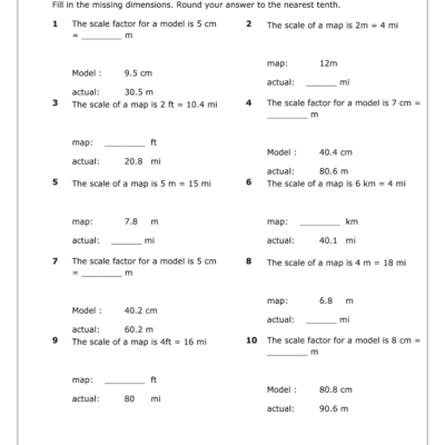 Scale Factor Worksheet 7th Grade Pdf With Answers Fill Online Printable Fillable Blank PdfFiller