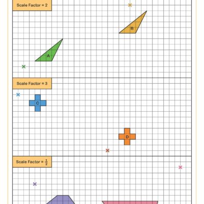 Scale Factors And Centres Of Enlargement A Worksheet Cazoom Maths Worksheets