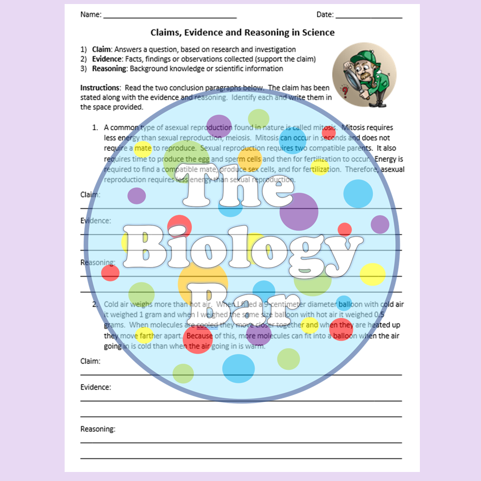 cer practice worksheet pdf