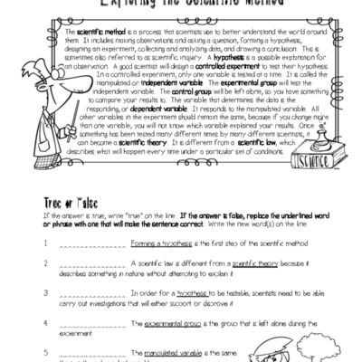 Scientific Method Exploration Answer Sheet With Scenarios And Matching Studocu