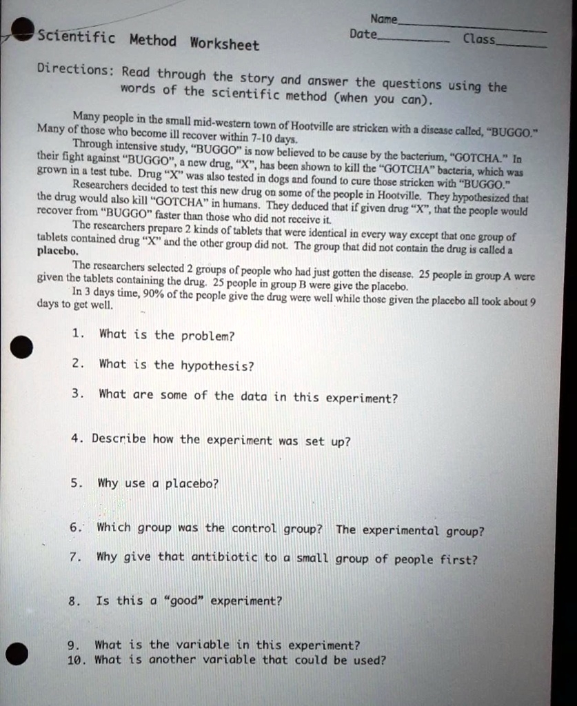 scientific method story worksheet answer key scientific method story worksheet answer key