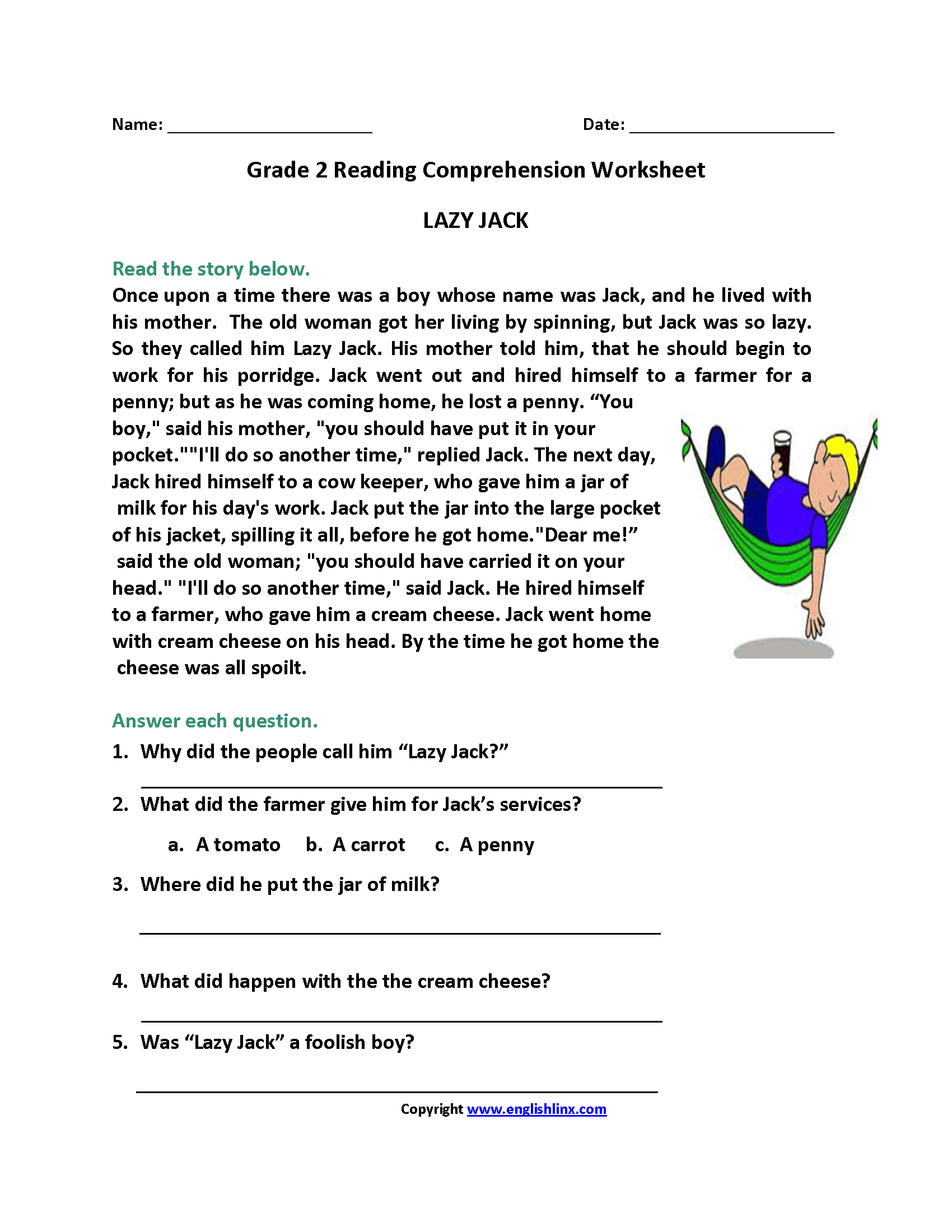 Second Grade Reading Worksheets Improve Fluency And Vocabulary