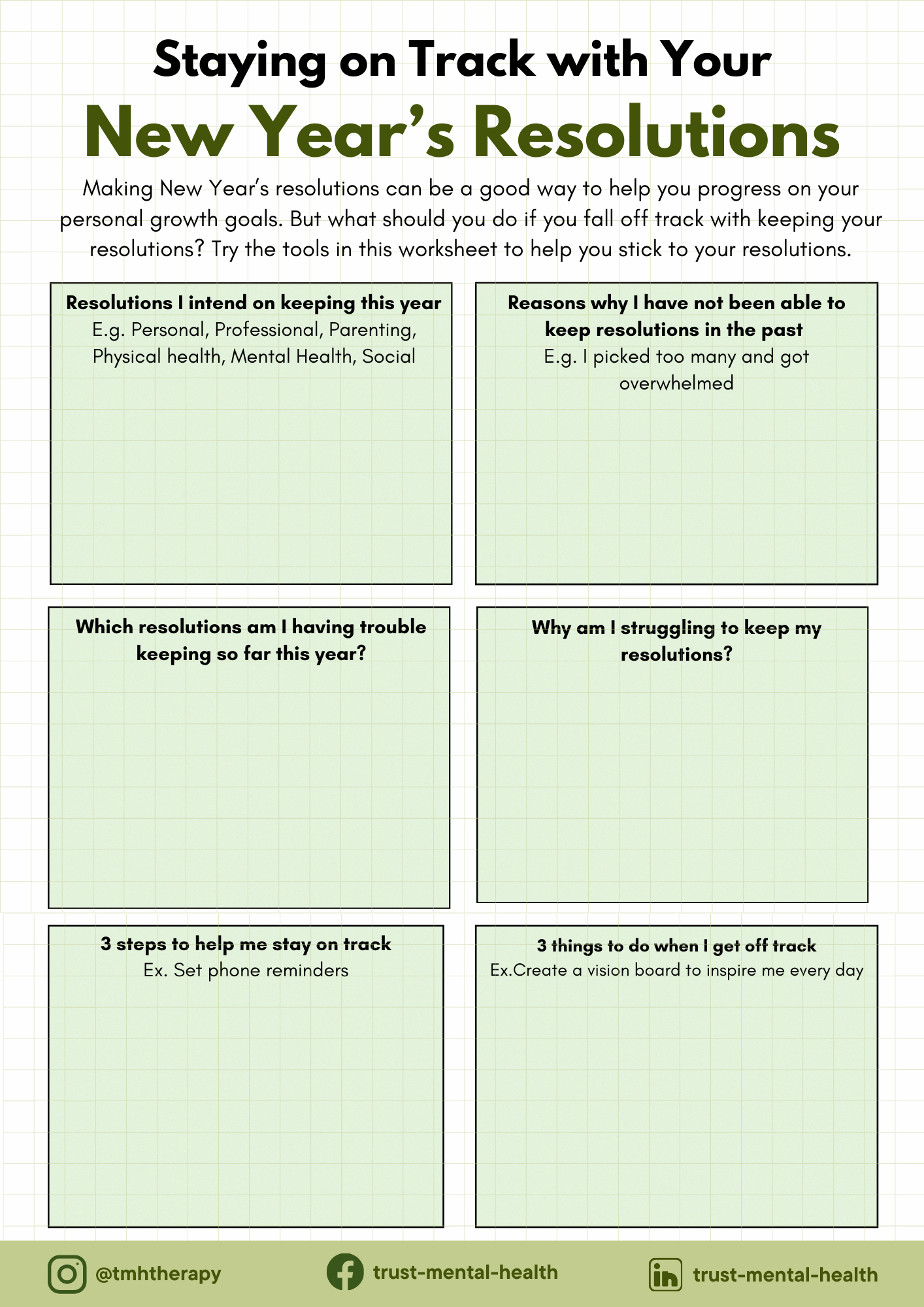 Self Reflections Worksheets Trust Mental Health