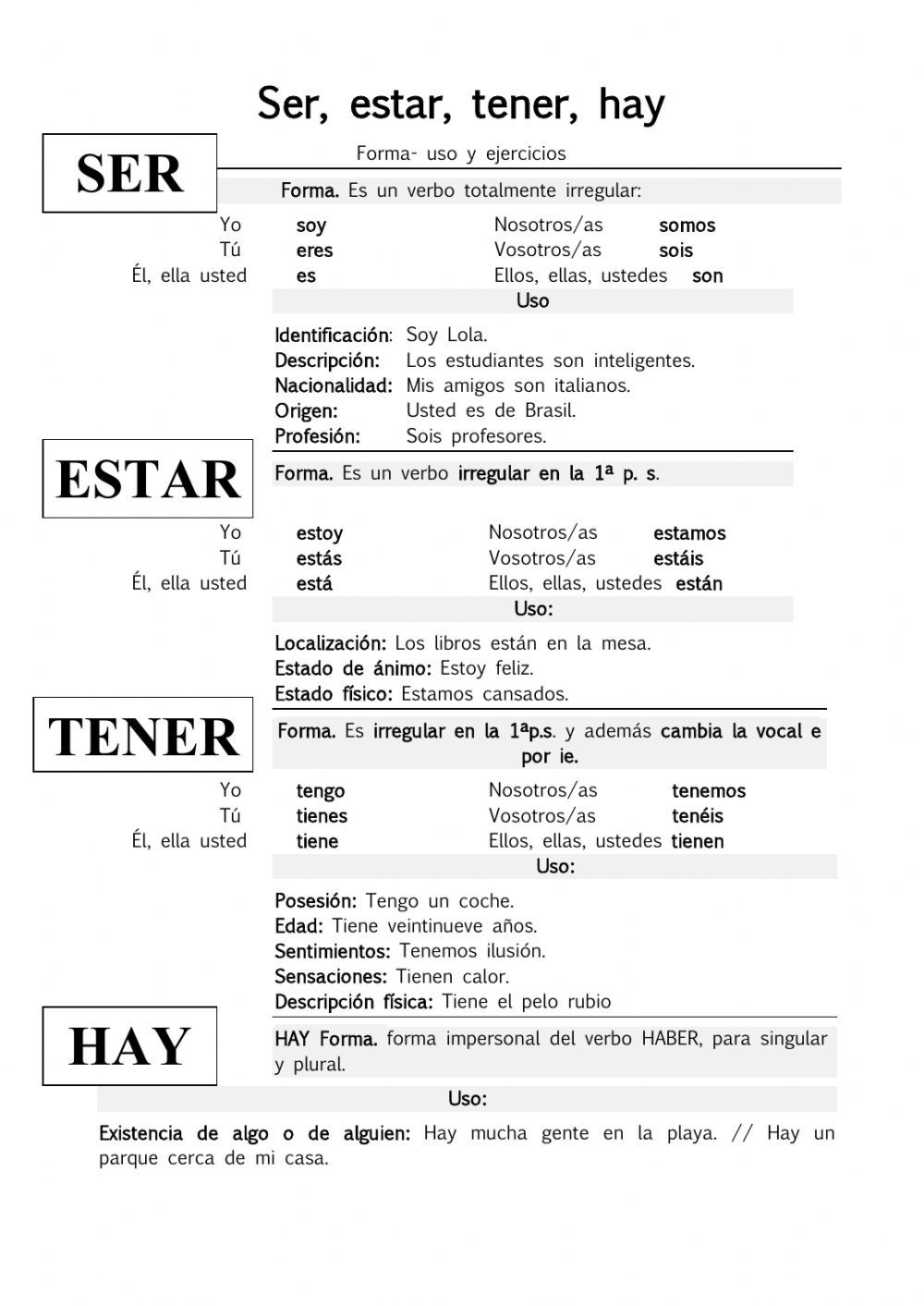 gramatica the verb estar worksheet answers gramatica the verb estar worksheet answers