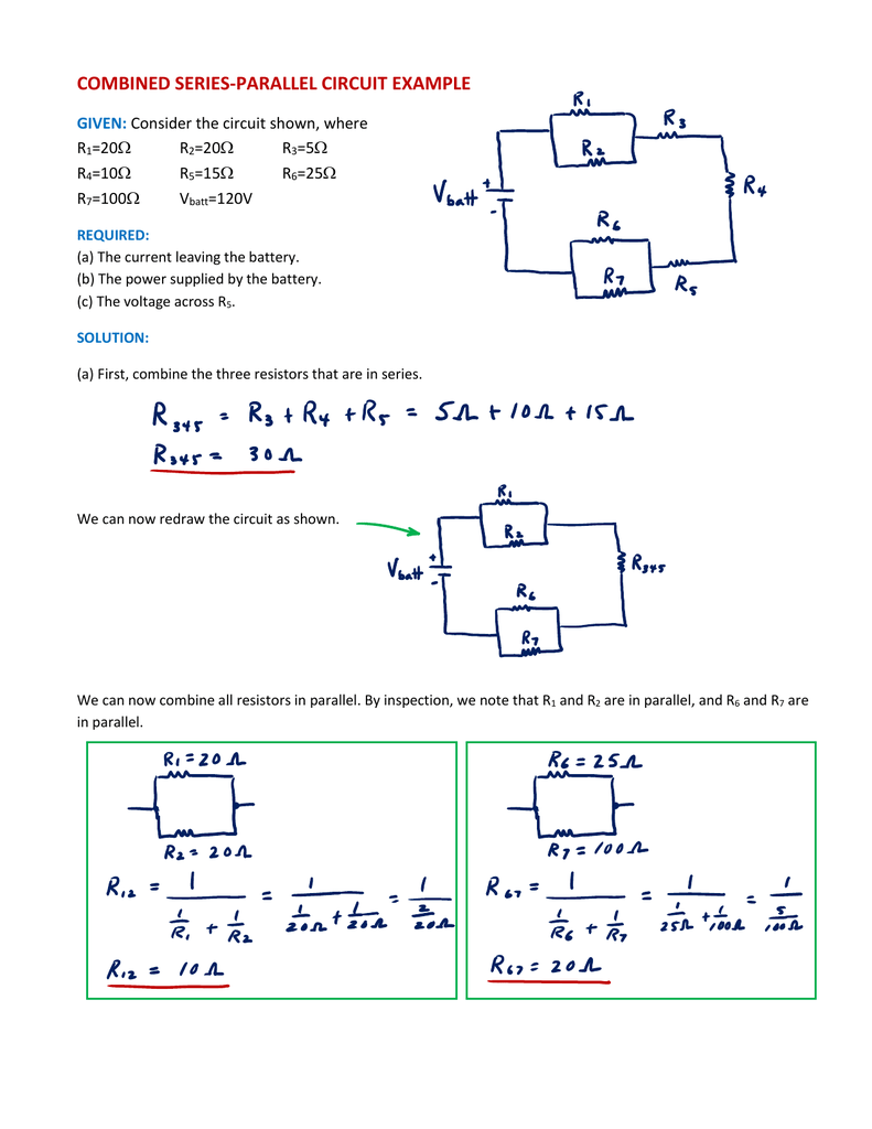 Series Parallel Circuit Example Problem