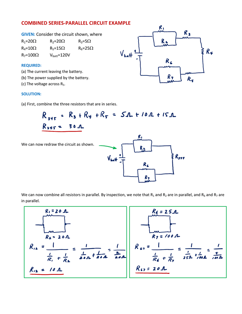Series Parallel Circuit Example Problem Series Parallel Circuit Example Problem