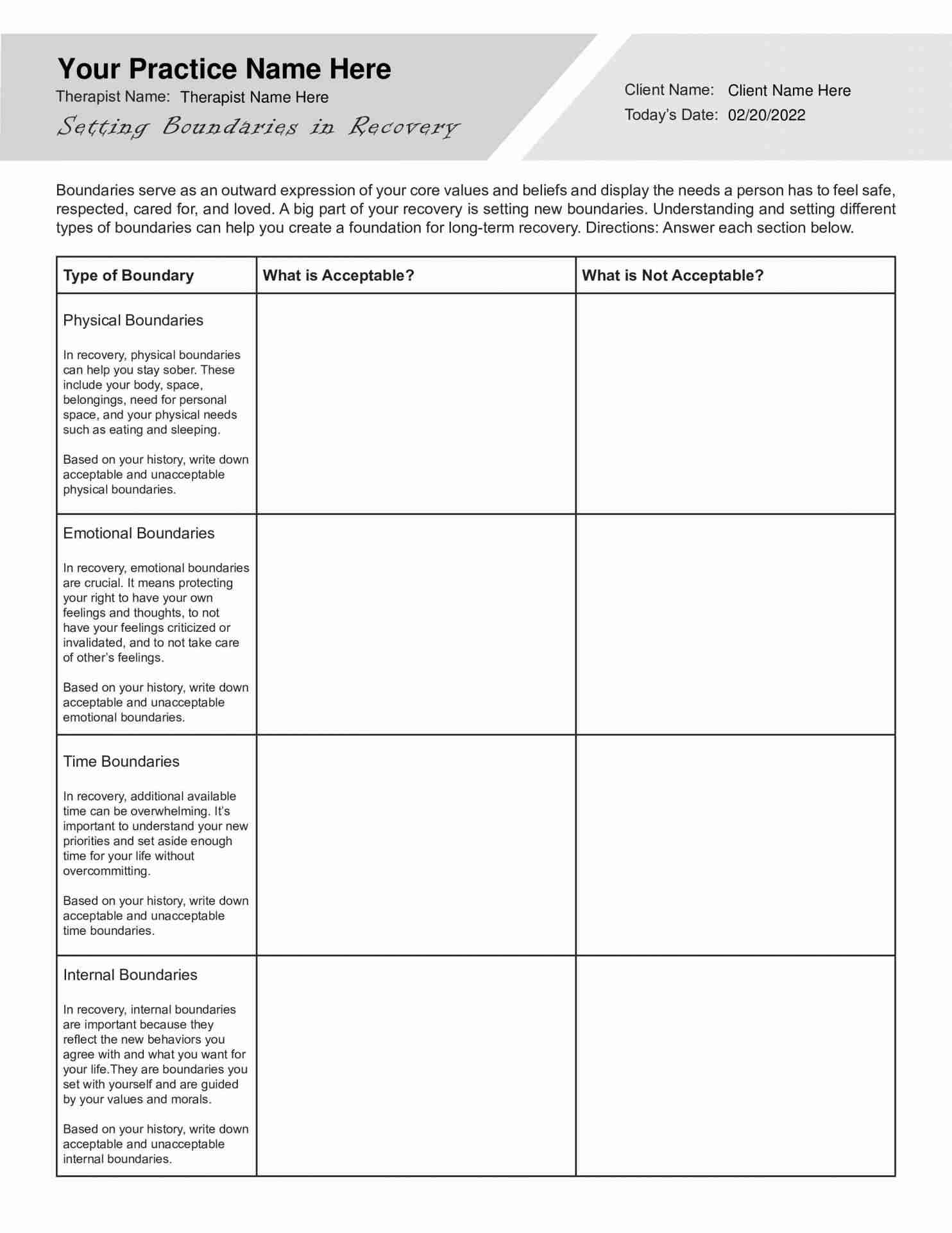 boundaries worksheet pdf for adults
