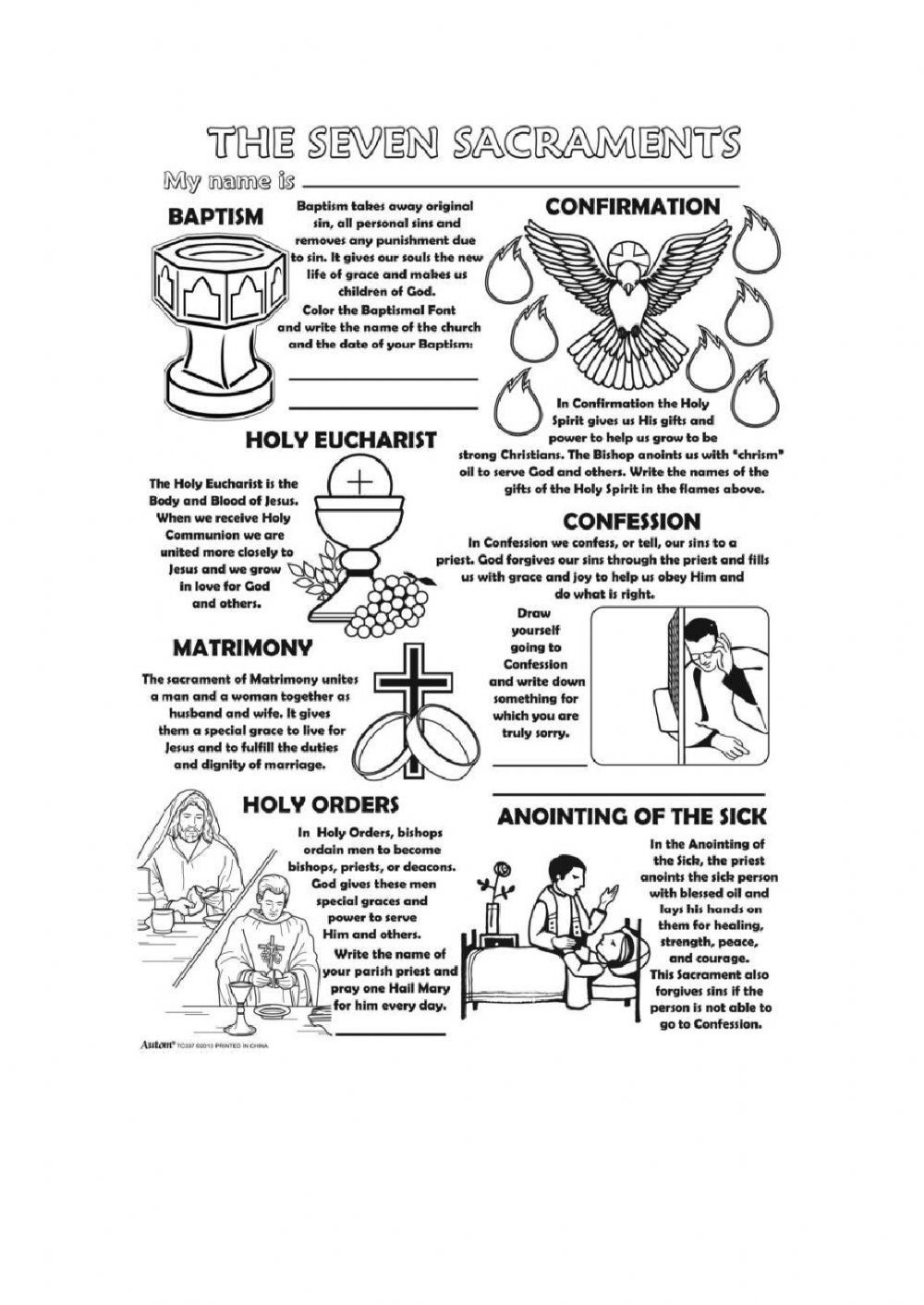 Seven Sacraments Worksheet Teach Learn And Explore The Sacraments Seven Sacraments Worksheet Teach Learn And Explore The Sacraments