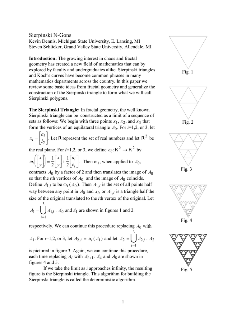 Sierpinski N Gons Fractal Geometry Research Sierpinski N Gons Fractal Geometry Research