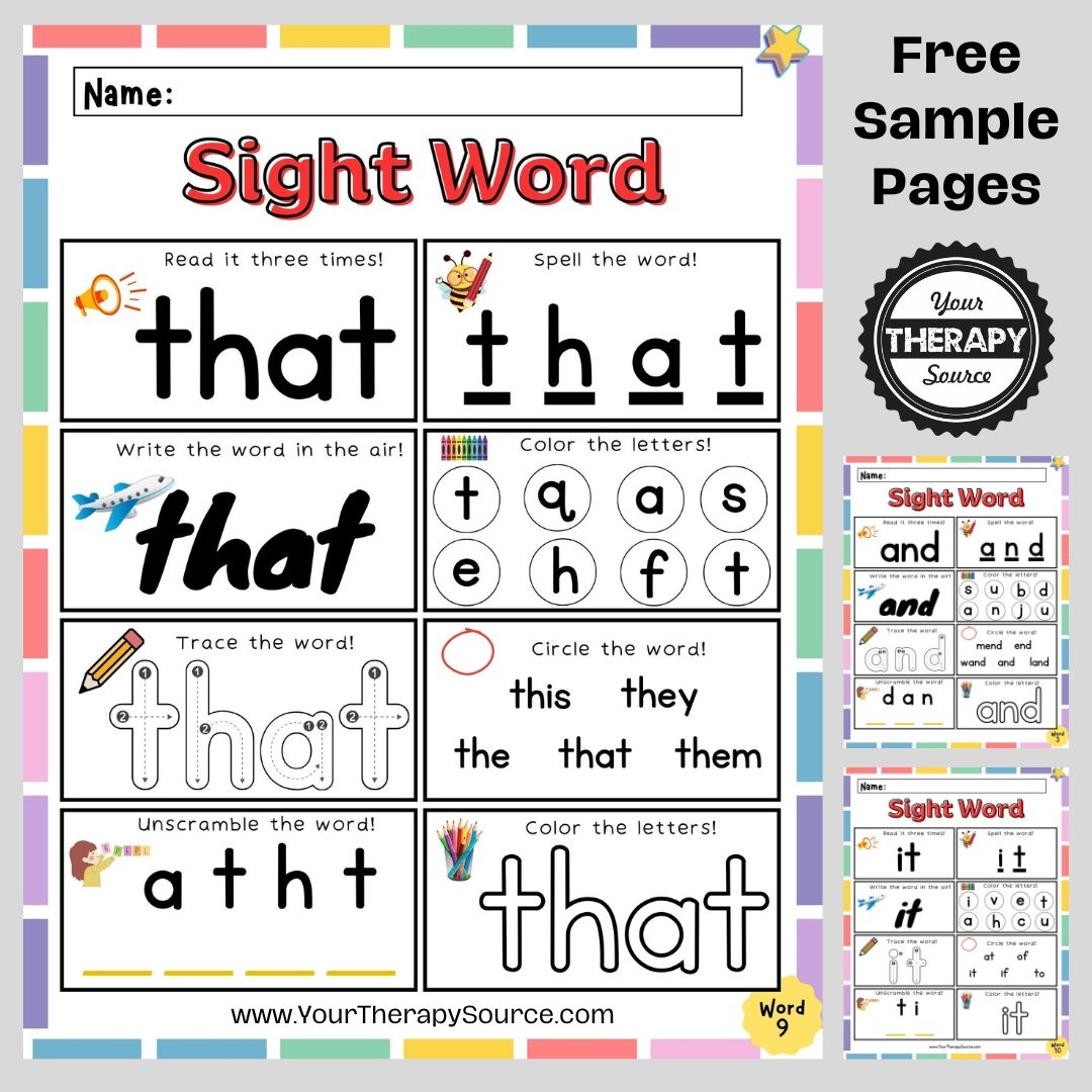 sight words worksheets for kindergarten pdf sight words worksheets for kindergarten pdf