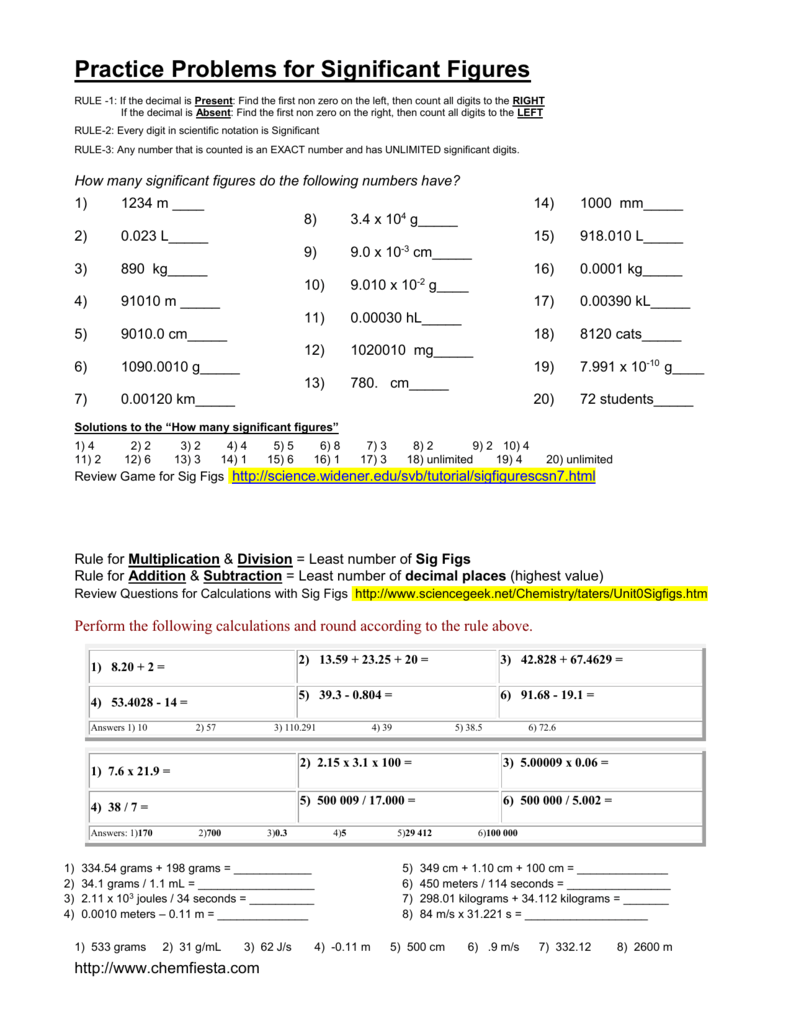 significant figures worksheet with answers pdf significant figures worksheet with answers pdf