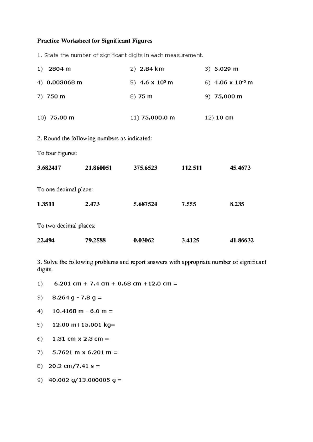 Significant Figures Practice Worksheet Complete With Solutions Studocu Significant Figures Practice Worksheet Complete With Solutions Studocu