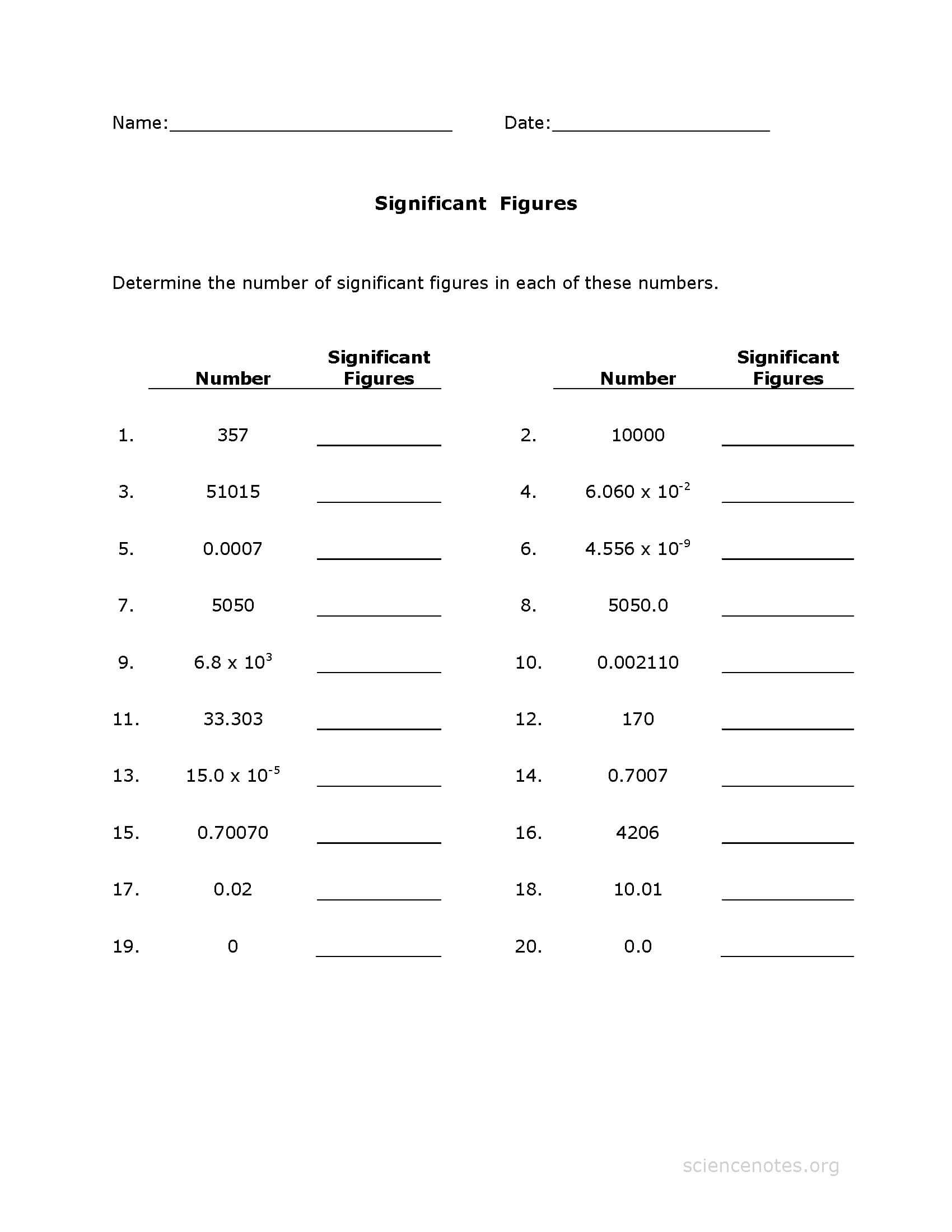measurement and significant figures worksheet answers measurement and significant figures worksheet answers