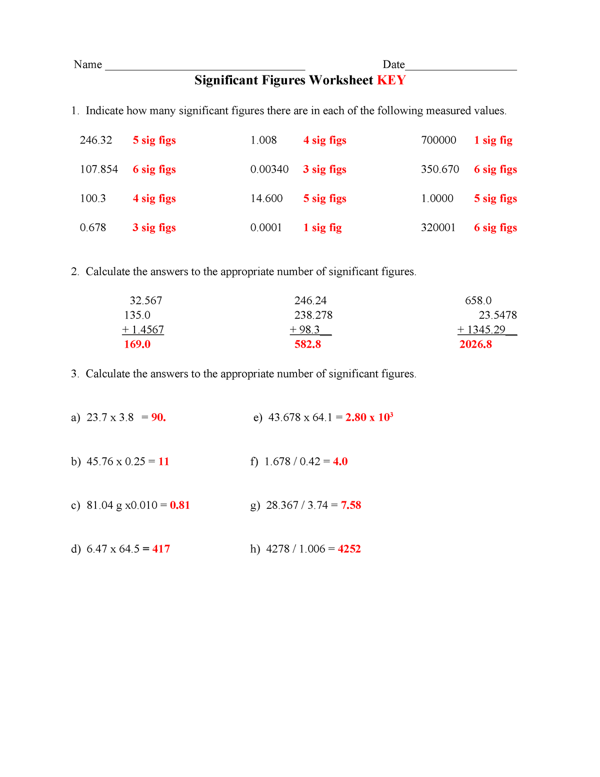 Significant Figures Worksheet Practice And Improve Your Skills Significant Figures Worksheet Practice And Improve Your Skills