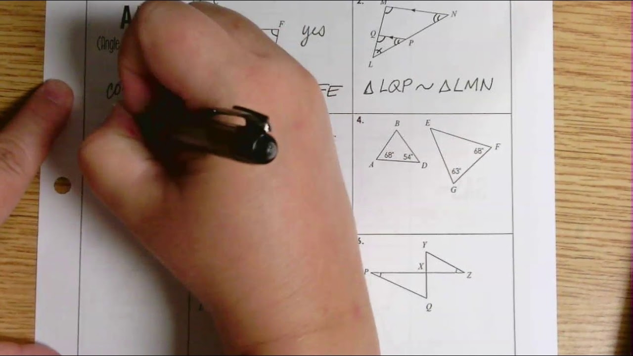Similar Triangles AA SAS And SSS YouTube
