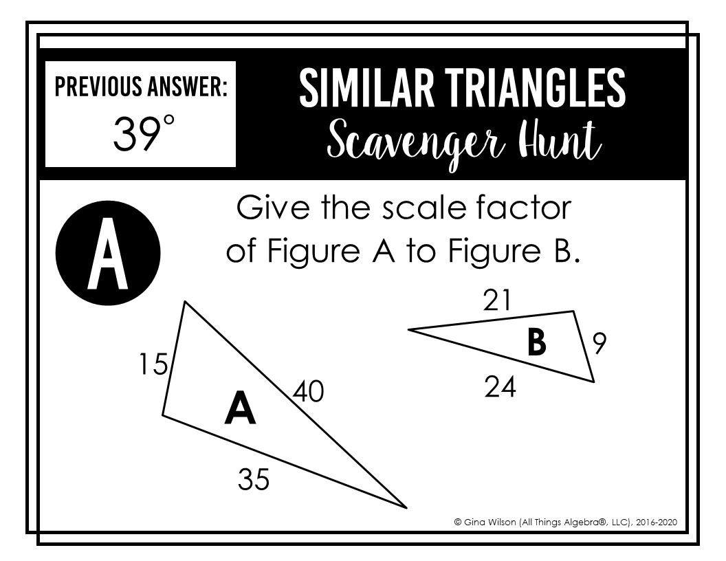 Similar Triangles Scavenger Hunt All Things Algebra Similar Triangles Scavenger Hunt All Things Algebra