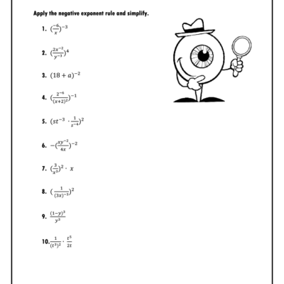 Simplifying Expressions With Negative Exponents Worksheet Pdf Fill Out Sign Online DocHub