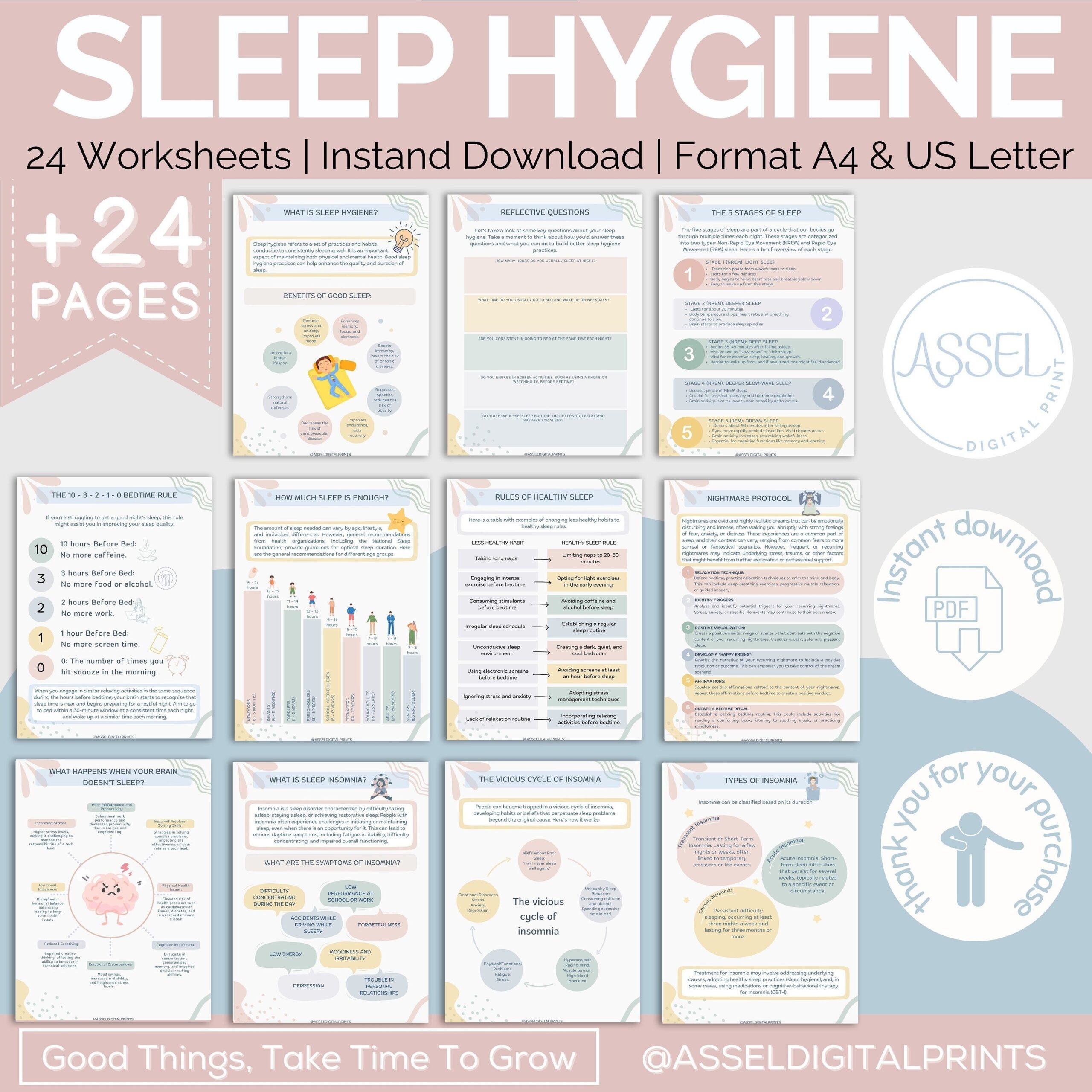 sleep hygiene worksheet pdf