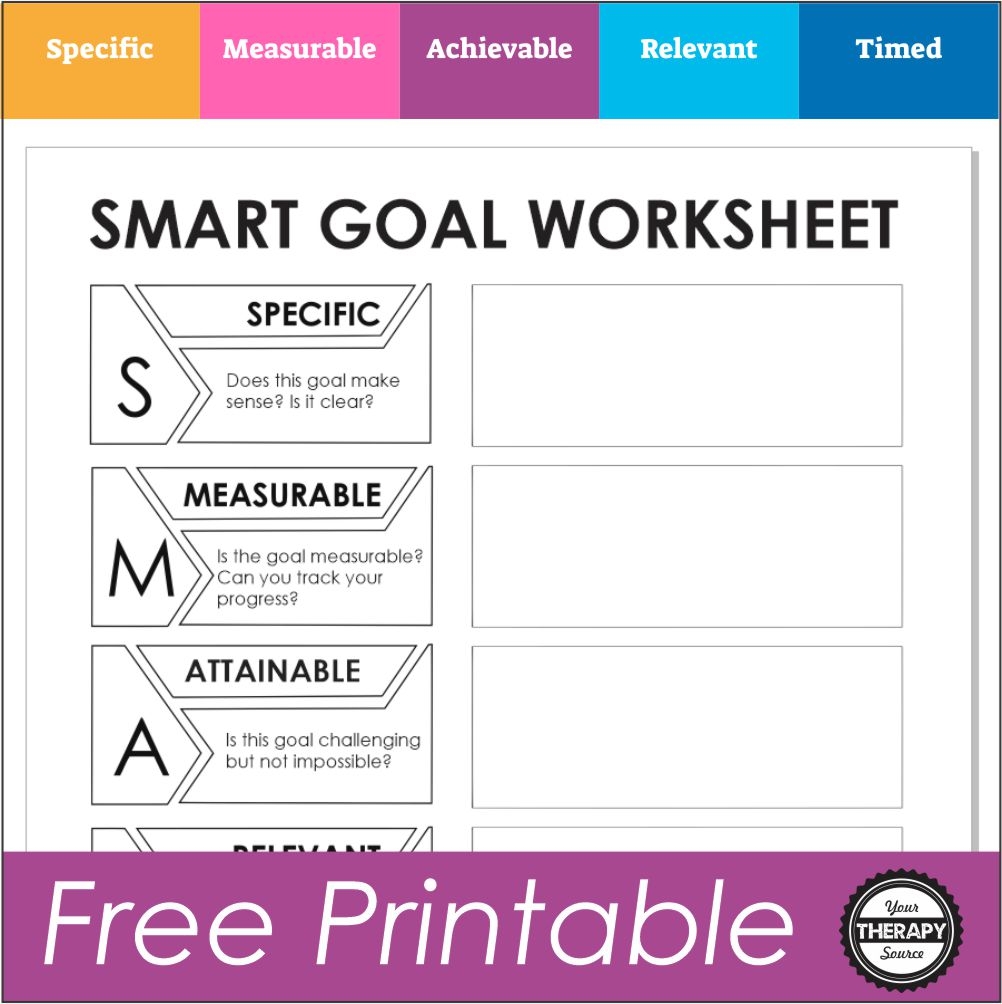 SMART Goals Examples For Students Your Therapy Source