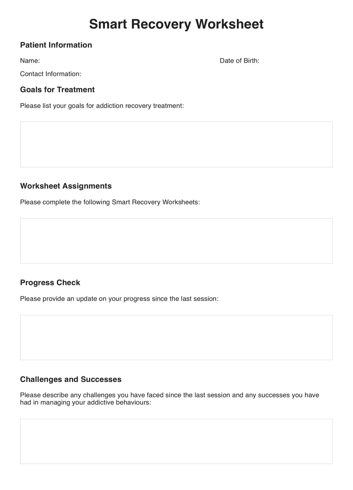 motivation in recovery worksheet pdf