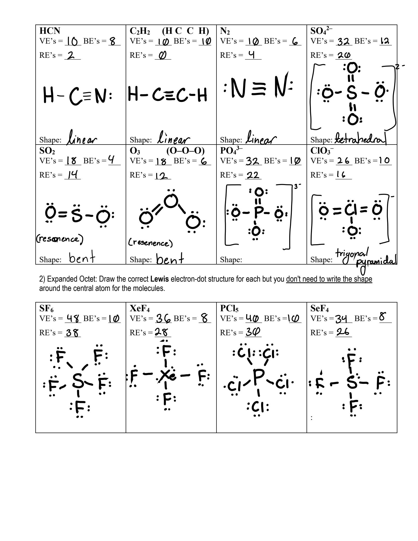 lewis structure worksheet with answers lewis structure worksheet with answers