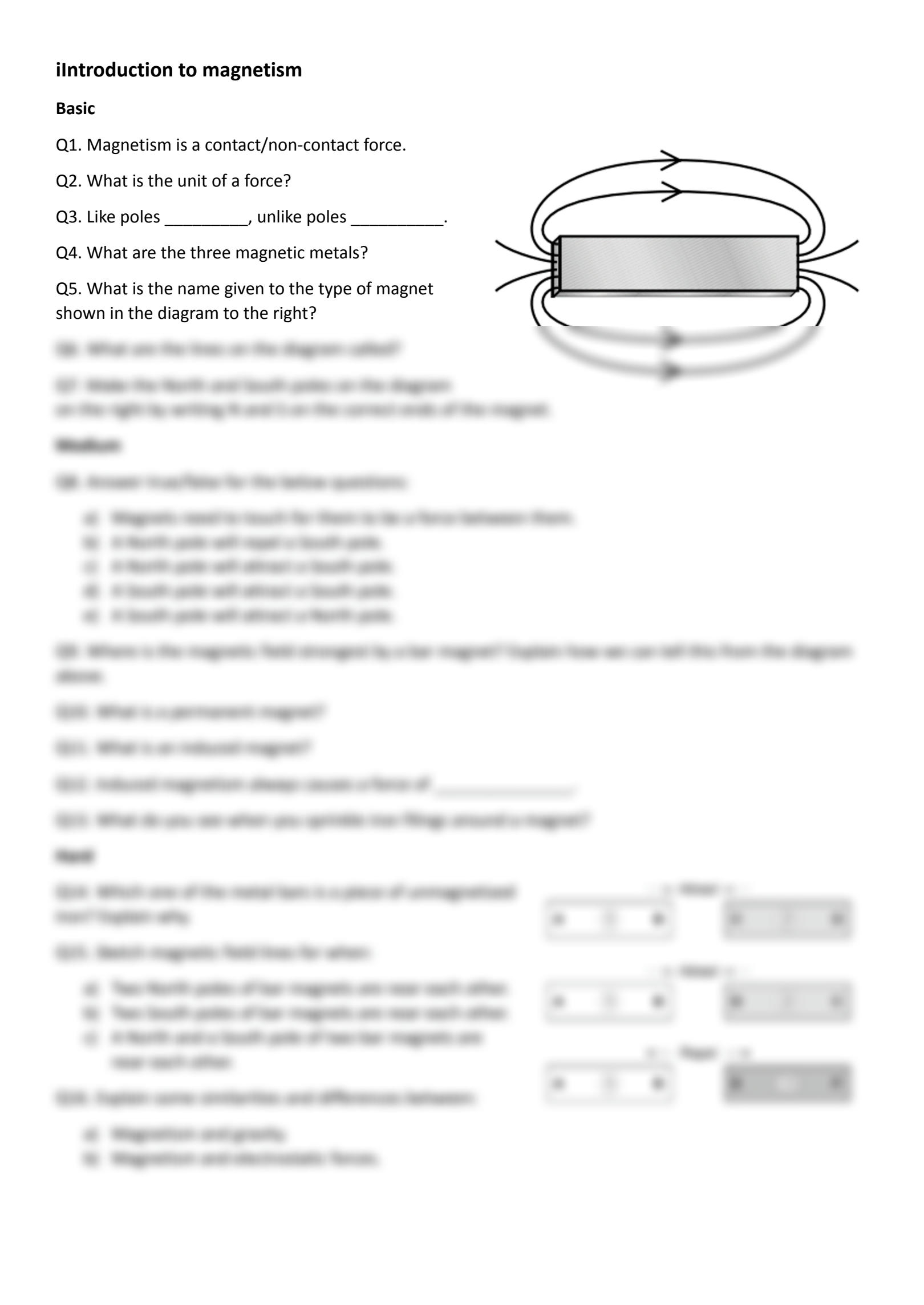 SOLUTION Introduction To Magnetism Worksheet Studypool Worksheets Library SOLUTION Introduction To Magnetism Worksheet Studypool Worksheets Library