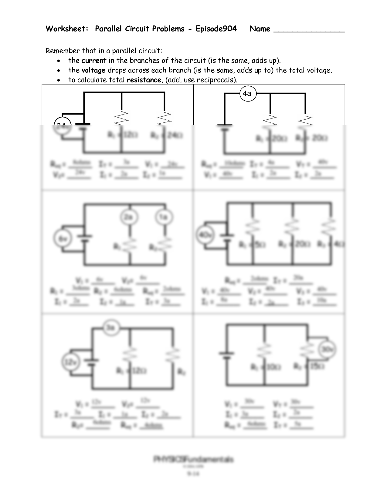 SOLUTION Kami Export Parallelcircuitwkst904 Studypool Worksheets Library