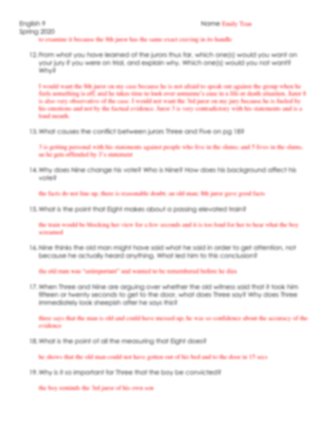 SOLUTION Twelve Angry Men Vocabulary Comprehension Sheet Worksheets Library SOLUTION Twelve Angry Men Vocabulary Comprehension Sheet Worksheets Library