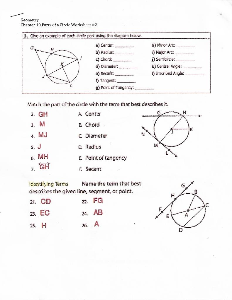 Solved Geometry Chapter 10 Parts Of A Circle Worksheet 2 1 Worksheets Library Solved Geometry Chapter 10 Parts Of A Circle Worksheet 2 1 Worksheets Library