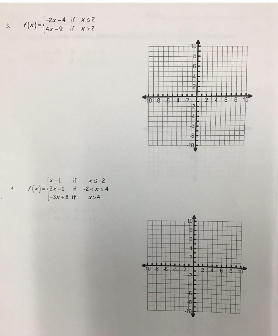 Solved Math 2 Name Piecewise Functions Worksheet 2 Part I Chegg Solved Math 2 Name Piecewise Functions Worksheet 2 Part I Chegg