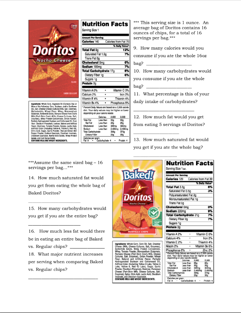 Solved Nutrition Facts Sorving Size 1 This Serving Size Chegg